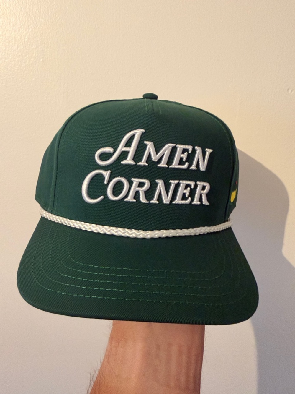 Masters Amen Corner Green Rope-Trim Snapback Hat